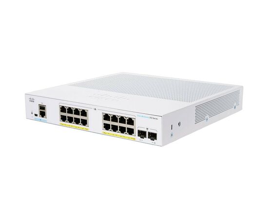 Коммутатор сетевой Cisco CBS350 Managed 16-port GE, PoE, 2x1G SFP (CBS350-16P-2G-EU)