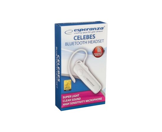 Bluetooth-гарнитура Esperanza Celebes White (EH184W), изображение 3 Bluetooth-гарнитура Esperanza Celebes White (EH184W), изображение 3