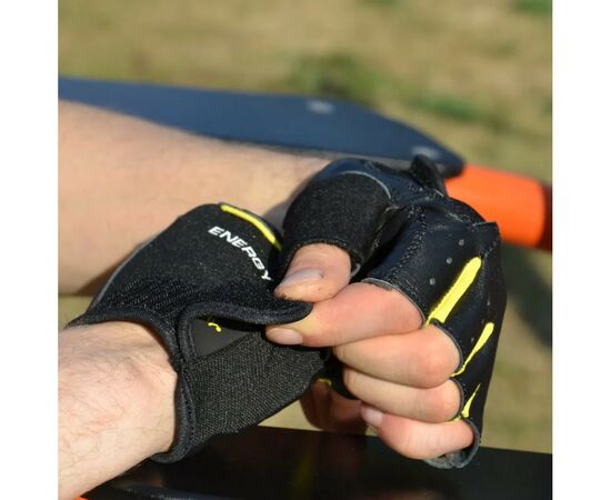 Перчатки для фитнеса PowerPlay 9058 Energy чорно-жовті L (PP_9058_L_Energy), изображение 9