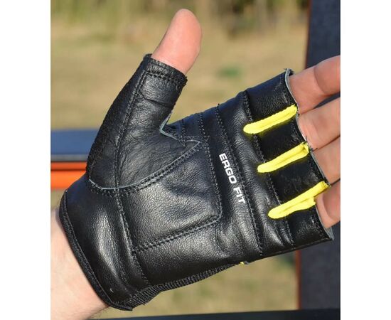 Перчатки для фитнеса PowerPlay 9058 Energy чорно-жовті S (PP_9058_S_Energy), изображение 3