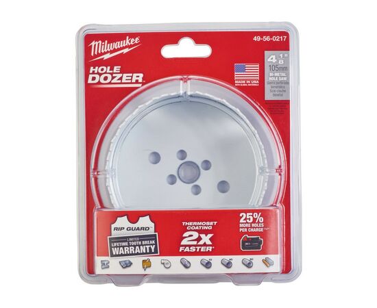 Коронка Milwaukee Bi-Metal 105мм (49560217), изображение 2 Коронка Milwaukee Bi-Metal 105мм (49560217), изображение 2