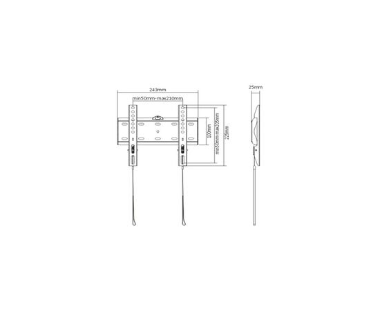 Кронштейн Gembird WM-42F-01, изображение 2 Кронштейн Gembird WM-42F-01, изображение 2