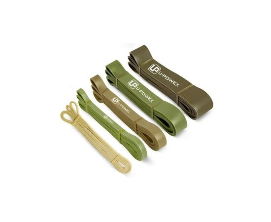 Эспандер U-Powex Pull up band набір 5шт 2.3-18.1kg Olive (UP_1060_5in_Olive)