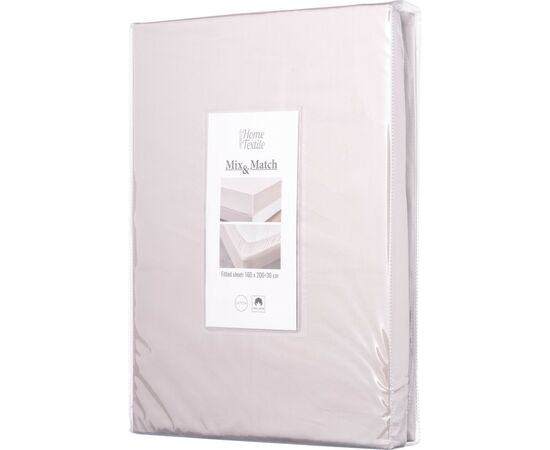 Простынь Ardesto на резинке Mix&Match сатин 160х200+30 см айвори (ART1620FSC), изображение 4