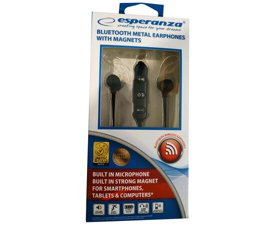 Наушники Esperanza Magnetic Metal Black (EH186K), изображение 2 Наушники Esperanza Magnetic Metal Black (EH186K), изображение 2