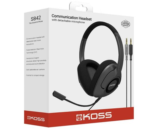 Наушники Koss SB42 Over-Ear 2*3.5 mm (193566.101), изображение 3 Наушники Koss SB42 Over-Ear 2*3.5 mm (193566.101), изображение 3