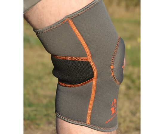 Фиксатор колена MadMax MFA-297 Knee Support with Patella Stabilizer Dark Grey/Orange XL (MFA-297_XL), изображение 4 Фиксатор колена MadMax MFA-297 Knee Support with Patella Stabilizer Dark Grey/Orange XL (MFA-297_XL), изображение 4