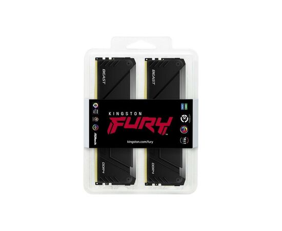 Модуль памяти для компьютера DDR4 64GB (2x32GB) 3200 MHz Beast RGB Black Kingston Fury (ex.HyperX) (KF432C16BB2AK2/64), изображение 3 Модуль памяти для компьютера DDR4 64GB (2x32GB) 3200 MHz Beast RGB Black Kingston Fury (ex.HyperX) (KF432C16BB2AK2/64), изображение 3