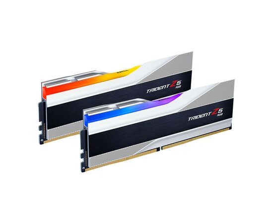 Модуль памяти для компьютера DDR5 32GB (2x16GB) 7600 MHz Trident Z5 RGB Silver G.Skill (F5-7600J3646G16GX2-TZ5RS), изображение 2 Модуль памяти для компьютера DDR5 32GB (2x16GB) 7600 MHz Trident Z5 RGB Silver G.Skill (F5-7600J3646G16GX2-TZ5RS), изображение 2