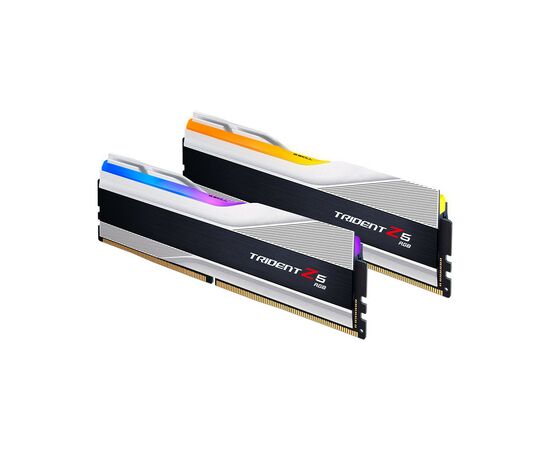 Модуль памяти для компьютера DDR5 32GB (2x16GB) 7600 MHz Trident Z5 RGB Silver G.Skill (F5-7600J3646G16GX2-TZ5RS), изображение 3 Модуль памяти для компьютера DDR5 32GB (2x16GB) 7600 MHz Trident Z5 RGB Silver G.Skill (F5-7600J3646G16GX2-TZ5RS), изображение 3