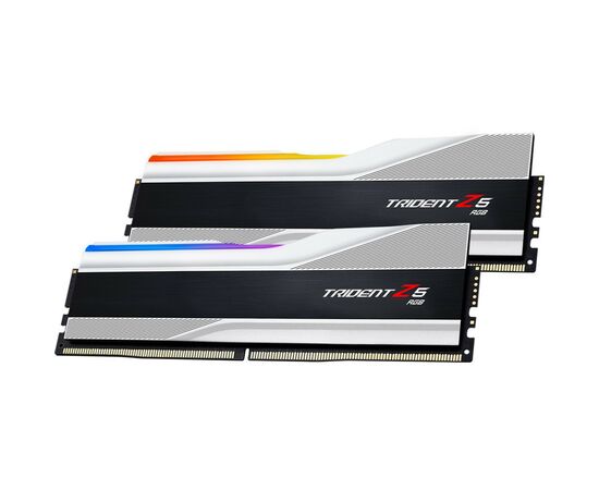 Модуль памяти для компьютера DDR5 32GB (2x16GB) 7600 MHz Trident Z5 RGB Silver G.Skill (F5-7600J3646G16GX2-TZ5RS), изображение 4 Модуль памяти для компьютера DDR5 32GB (2x16GB) 7600 MHz Trident Z5 RGB Silver G.Skill (F5-7600J3646G16GX2-TZ5RS), изображение 4