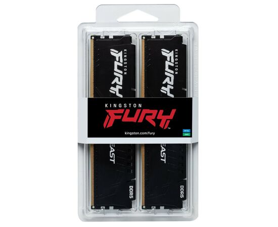 Модуль памяти для компьютера DDR5 16GB (2x8GB) 5200 MHz Beast Black Kingston Fury (ex.HyperX) (KF552C36BBEK2-16), изображение 5 Модуль памяти для компьютера DDR5 16GB (2x8GB) 5200 MHz Beast Black Kingston Fury (ex.HyperX) (KF552C36BBEK2-16), изображение 5