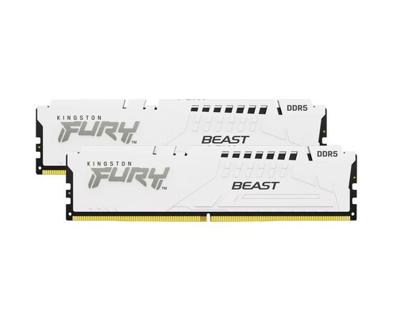 Модуль памяти для компьютера DDR5 32GB (2x16GB) 5600 MHz Beast White Kingston Fury (ex.HyperX) (KF556C36BWEK2-32), изображение 4 Модуль памяти для компьютера DDR5 32GB (2x16GB) 5600 MHz Beast White Kingston Fury (ex.HyperX) (KF556C36BWEK2-32), изображение 4
