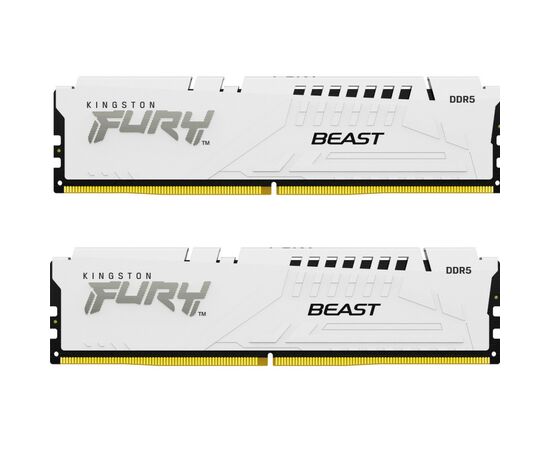 Модуль пам'яті для комп'ютера DDR5 64GB (2x32GB) 6000 MHz Beast White Kingston Fury (ex.HyperX) (KF560C36BWEK2-64)
