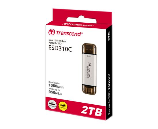 Накопитель SSD USB 3.2 2TB ESD310 Transcend (TS2TESD310S), изображение 4 Накопитель SSD USB 3.2 2TB ESD310 Transcend (TS2TESD310S), изображение 4