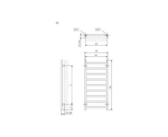 Полотенцесушитель Terma 960x500 Simple (WGSIM096050KRGRSX), изображение 3 Полотенцесушитель Terma 960x500 Simple (WGSIM096050KRGRSX), изображение 3