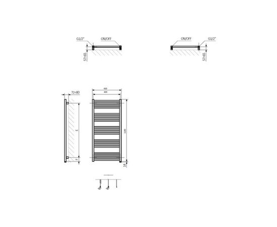 Полотенцесушитель Terma Fiona One 1140х430 (WWFIE114043K9M5E1P), изображение 3 Полотенцесушитель Terma Fiona One 1140х430 (WWFIE114043K9M5E1P), изображение 3