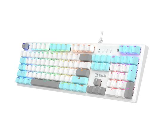 Клавіатура A4Tech Bloody S510R RGB BLMS Switch Red USB Icy White (Bloody S510R Icy White), зображення 5 Клавіатура A4Tech Bloody S510R RGB BLMS Switch Red USB Icy White (Bloody S510R Icy White), зображення 5