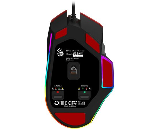Мышка A4Tech Bloody W95 Max RGB Activated USB Sports Red (Bloody W95 Max Sports Red), изображение 9 Мышка A4Tech Bloody W95 Max RGB Activated USB Sports Red (Bloody W95 Max Sports Red), изображение 9