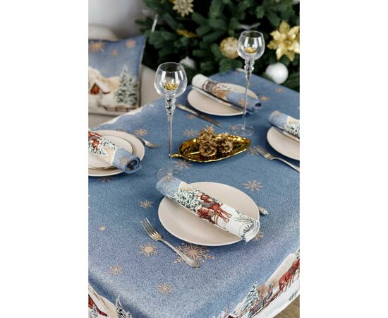 Скатерть Прованс гобеленовая Голубое сияние 135х180см (4823093450219), изображение 3