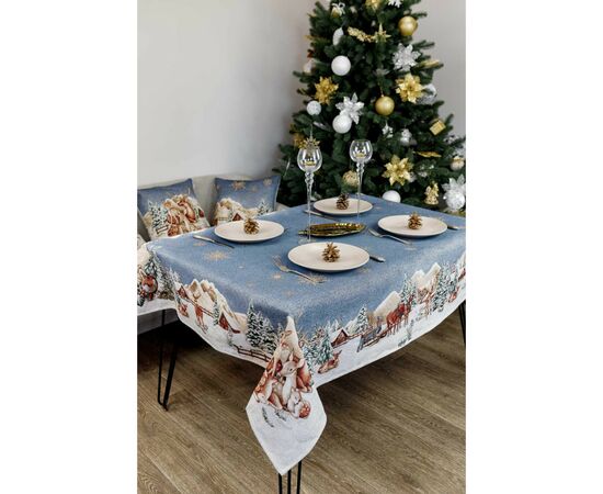Скатерть Прованс гобеленовая Голубое сияние 135х180см (4823093450219), изображение 5