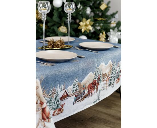 Скатерть Прованс гобеленовая Голубое сияние 135х180см (4823093450219), изображение 6