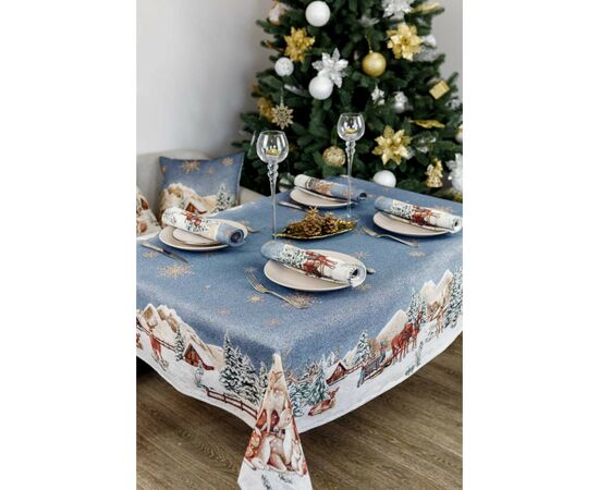 Скатерть Прованс гобеленовая Голубое сияние 135х350см (4823093450264), изображение 2
