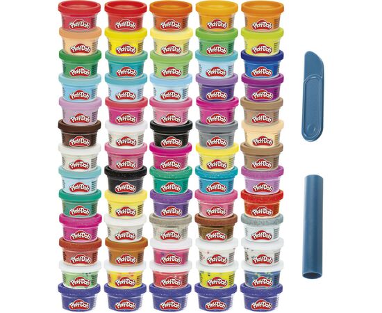 Набор для творчества Hasbro Play-Doh Набор пластилина из 65 баночек (F1528), изображение 2 Набор для творчества Hasbro Play-Doh Набор пластилина из 65 баночек (F1528), изображение 2