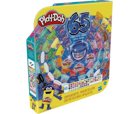 Набор для творчества Hasbro Play-Doh Набор пластилина из 65 баночек (F1528), изображение 4 Набор для творчества Hasbro Play-Doh Набор пластилина из 65 баночек (F1528), изображение 4