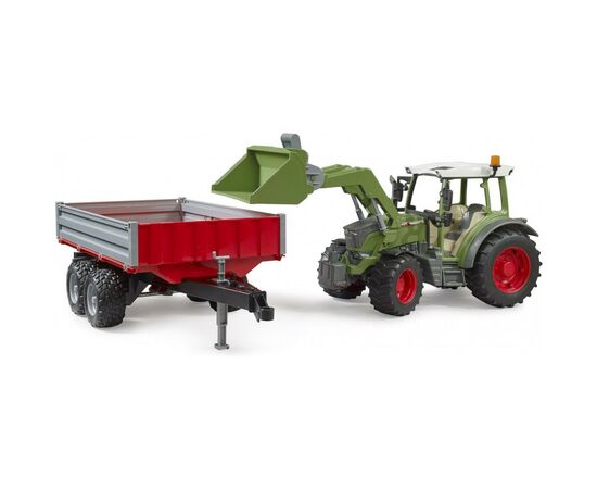 Спецтехника Bruder Трактор Fendt Vario 211 с передним погрузчиком и прицепом (02182), изображение 2