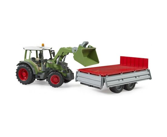 Спецтехника Bruder Трактор Fendt Vario 211 с передним погрузчиком и прицепом (02182), изображение 3