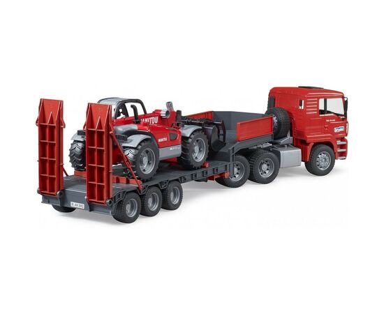 Спецтехніка Bruder Тягач MAN TGA з причепом та телесопічний навантажувач Manito (02774), зображення 3 Спецтехніка Bruder Тягач MAN TGA з причепом та телесопічний навантажувач Manito (02774), зображення 3