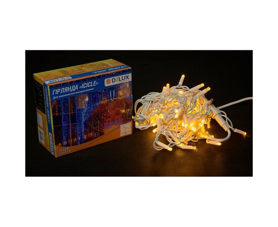 Гирлянда Delux Icicle 75LED IP44 EN желтый 2x0.7м (90016590), изображение 2 Гирлянда Delux Icicle 75LED IP44 EN желтый 2x0.7м (90016590), изображение 2