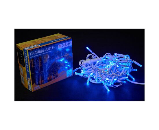 Гирлянда Delux ICICLE 75 LED 2 x 0.7 м IP44 EN Синий/белый (90016592), изображение 2 Гирлянда Delux ICICLE 75 LED 2 x 0.7 м IP44 EN Синий/белый (90016592), изображение 2