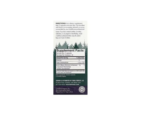 Травы Fungi Perfecti Ежовик гребенчатый, Поддержка памяти и нервов, Lion's Mane, (FPI-03162), изображение 3 Травы Fungi Perfecti Ежовик гребенчатый, Поддержка памяти и нервов, Lion's Mane, (FPI-03162), изображение 3