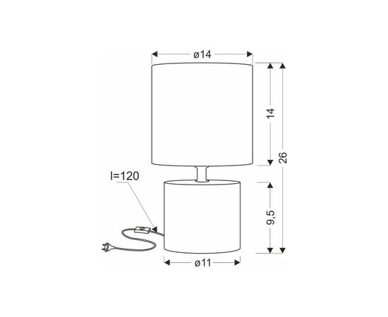 Настільна лампа Candellux 41-24398 DINA (41-24398), зображення 3 Настільна лампа Candellux 41-24398 DINA (41-24398), зображення 3