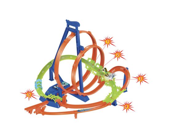 Автотрек Hot Wheels Гигантская петля Бешеные столкновения (HNL97), изображение 3 Автотрек Hot Wheels Гигантская петля Бешеные столкновения (HNL97), изображение 3