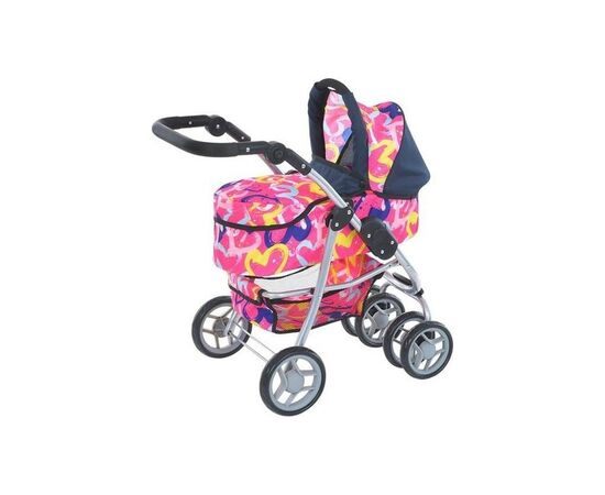 Коляска для кукол Melogo 9662M pink/heart (Melogo 9662M pink/heart), изображение 4 Коляска для кукол Melogo 9662M pink/heart (Melogo 9662M pink/heart), изображение 4