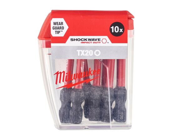 Набор бит Milwaukee SHOCKWAVE, TX20, 50мм, 10шт (4932430877), изображение 3 Набор бит Milwaukee SHOCKWAVE, TX20, 50мм, 10шт (4932430877), изображение 3
