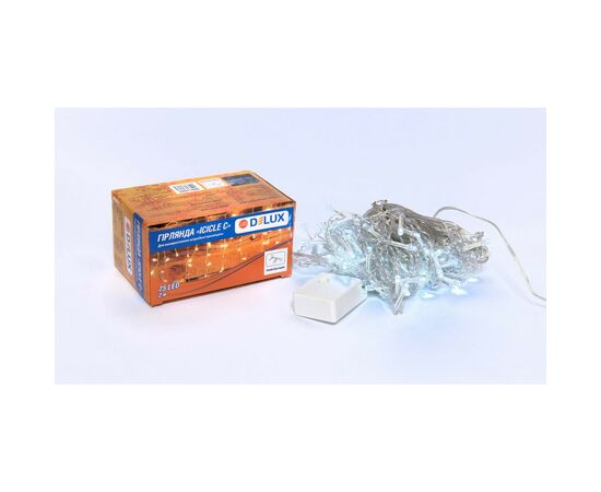 Гірлянда Delux ICICLE С 75LED 2х0.7 м білий/прозорий IP20 (90017983)