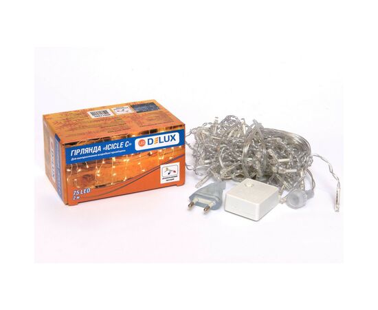Гирлянда Delux ICICLE С 75LED 2х0.7 м мульти/прозрачный IP20 (90017985), изображение 2 Гирлянда Delux ICICLE С 75LED 2х0.7 м мульти/прозрачный IP20 (90017985), изображение 2