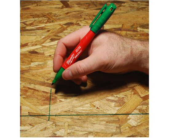 Маркер Milwaukee INKZALL для стройплощадки тонкий зеленый (4932492127), изображение 4