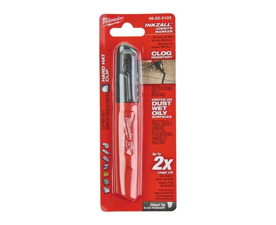 Маркер Milwaukee INKZALL для стройплощадки скошенный (48223103), изображение 4 Маркер Milwaukee INKZALL для стройплощадки скошенный (48223103), изображение 4