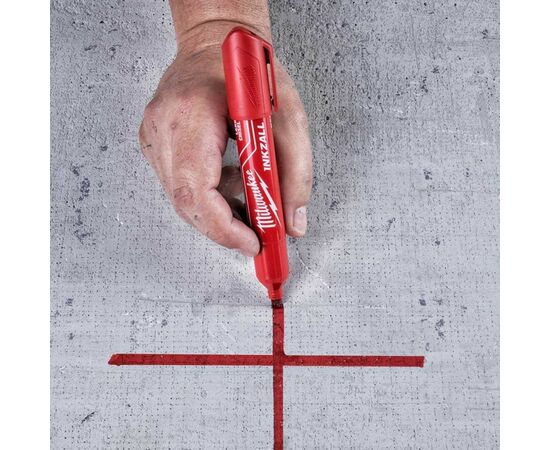 Маркер Milwaukee для стройплощадки INKZALL, крупный (L), красный (4932471556), изображение 3