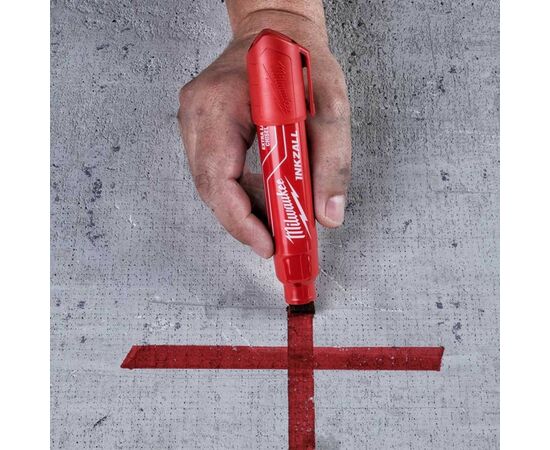 Маркер Milwaukee для стройплощадки INKZALL, крупный (XL), красный (4932471560), изображение 5