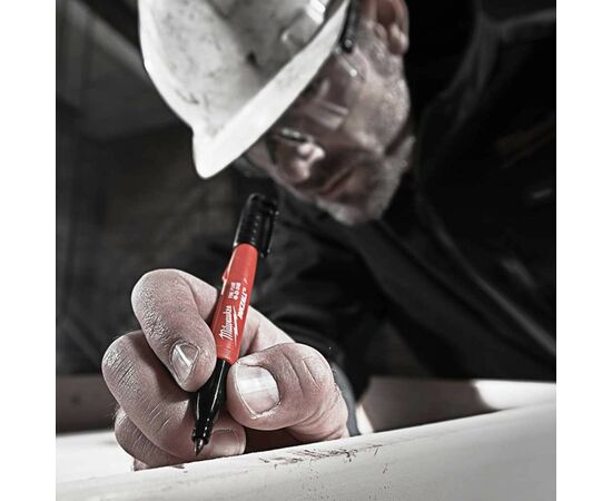 Маркер Milwaukee для стройплощадки INKZALL, тонкий, черный (48223100), изображение 5 Маркер Milwaukee для стройплощадки INKZALL, тонкий, черный (48223100), изображение 5