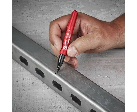 Маркер Milwaukee для стройплощадки INKZALL, тонкий, черный (48223100), изображение 7 Маркер Milwaukee для стройплощадки INKZALL, тонкий, черный (48223100), изображение 7