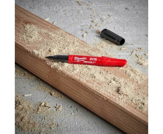 Маркер Milwaukee для стройплощадки INKZALL, тонкий, черный (48223100), изображение 9 Маркер Milwaukee для стройплощадки INKZALL, тонкий, черный (48223100), изображение 9