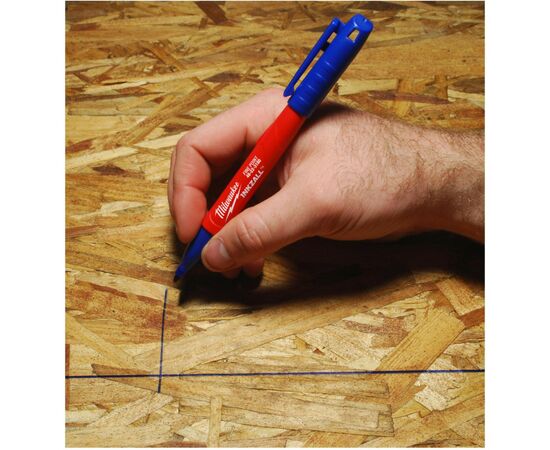 Маркер Milwaukee для стройплощадки INKZALL, тонкий синий (4932492126), изображение 4