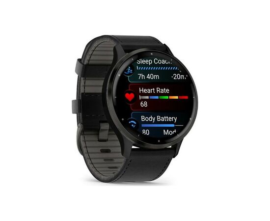 Смарт-часы Garmin Venu 3, Black + Slate, Leather, GPS (010-02784-52), изображение 3 Смарт-часы Garmin Venu 3, Black + Slate, Leather, GPS (010-02784-52), изображение 3